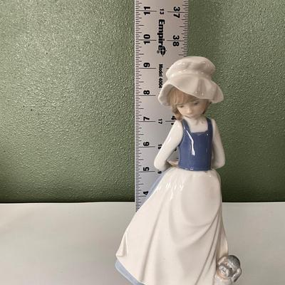 NAO Lladro 9” Girl w/Poodle