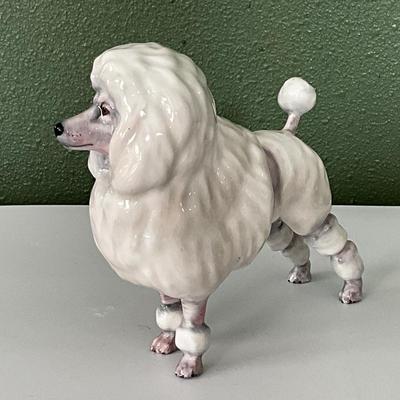Vintage Royal Doulton England White French Poodle