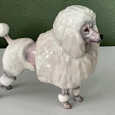 Vintage Royal Doulton England White French Poodle