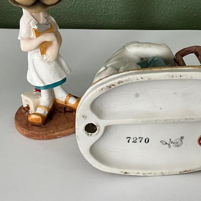 Lefton Japan Doc with bobble head nurse poodle