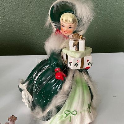 Vintage Napco Xmas Planter, Napco Lady and Japan Noel