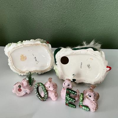 Vintage Napco Xmas Planter, Napco Lady and Japan Noel