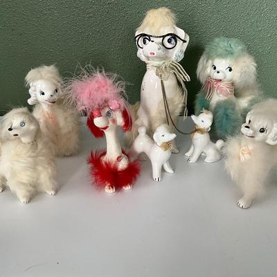 Vintage Ceramic Furry Poodles