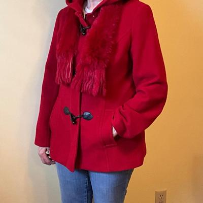Relativity Red Coat, sold without Scarf, Medium