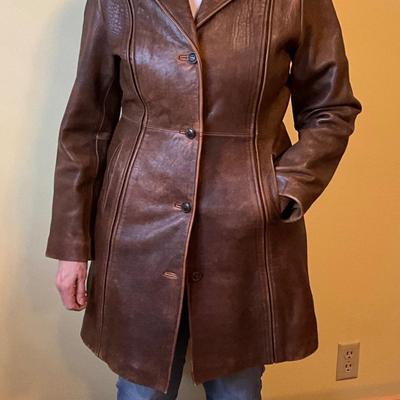 Vintage R&D Leather Coat Size M