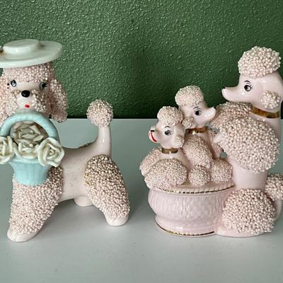 Vintage Royal Japan Ceramic Kitschy Pink Poodle