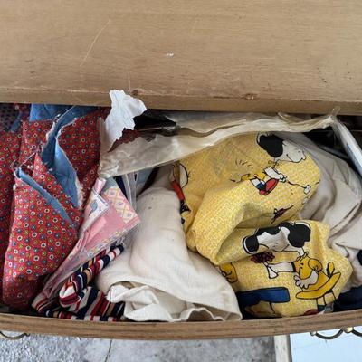 Vintage dresser with contents