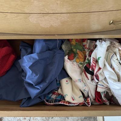 Vintage dresser with contents