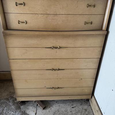 Vintage dresser with contents