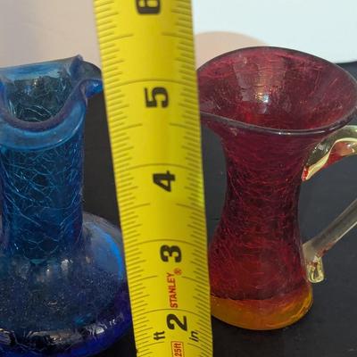 Crackle Candle Holder & Mini Pitchers