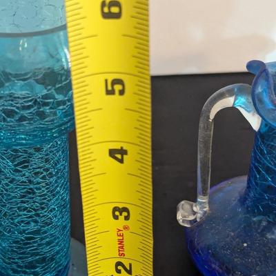 Crackle Candle Holder & Mini Pitchers