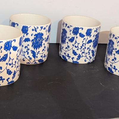 Floral Blue & White Planters