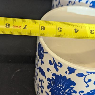 Floral Blue & White Planters