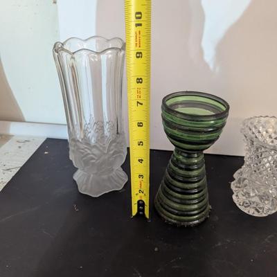 Clear & Colored Glass Flower Vases