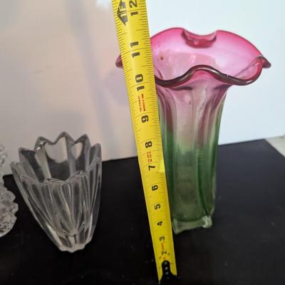 Clear & Colored Glass Flower Vases