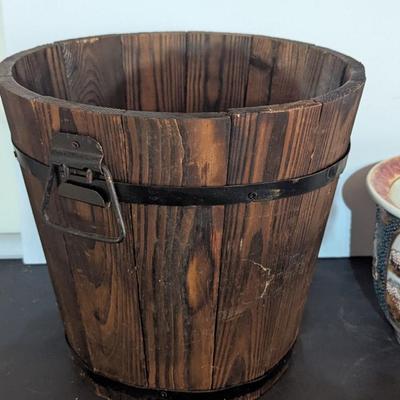 Wood & Ceramic Planters