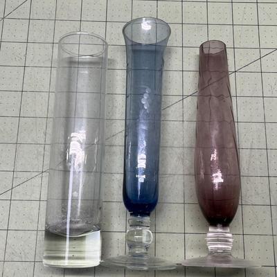 Colored Glass Vase Assortment