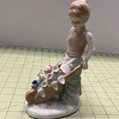 Hand Made Lenwile Ardalt Art Ware "Little Gardener" Porcelain Figurine