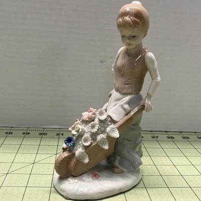 Hand Made Lenwile Ardalt Art Ware "Little Gardener" Porcelain Figurine