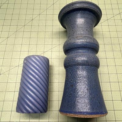 Candle and Ceramic Candle Holder