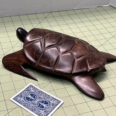 Carved Wood Sea Turtle - possible ironwood