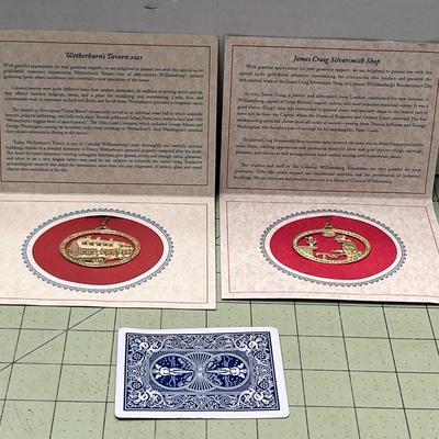 Collector Ornaments - Wetherburn's Tavern 2011 & James Craig Silversmith Shop 2014