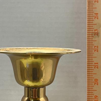 Brass Candle Holder with Candle