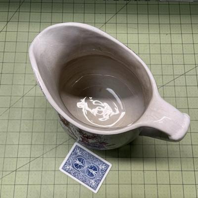 Antique IronStone Floral Pitcher