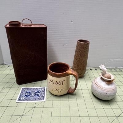 Vintage Canister & Ceramic Dishes