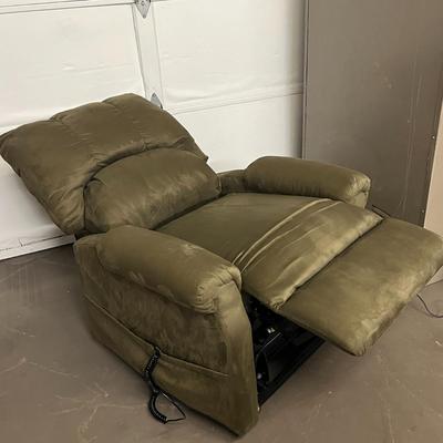 Olive Green Recliner with Lift Base
