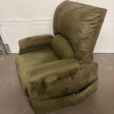 Olive Green Recliner with Lift Base