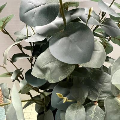 Artificial Plant with Woven Basket