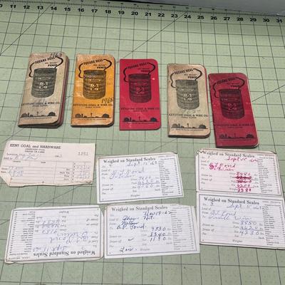 Vintage Pocket Memo Books and Receipts