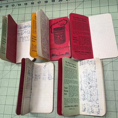 Vintage Pocket Memo Books and Receipts