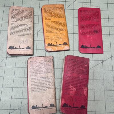 Vintage Pocket Memo Books and Receipts