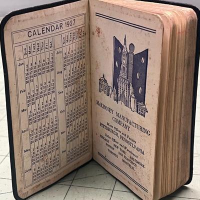 Vintage 1927 Pocket Calendar