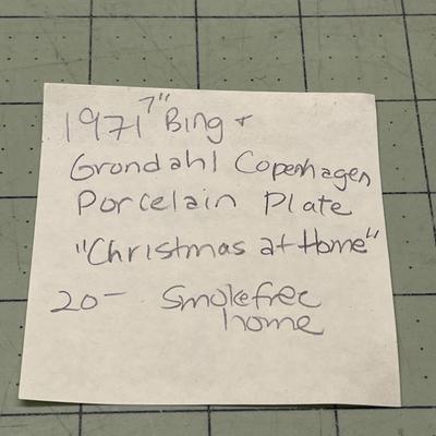 Vintage 1971 Bing & Grondahl "Christmas at Home" Jule After Copenhagen Collectible