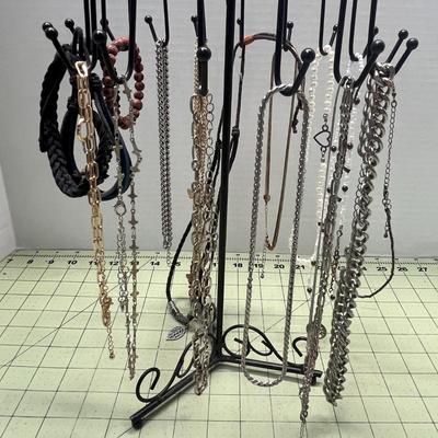 Necklace Holder and Necklaces
