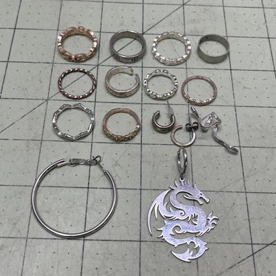 Mixed Jewelry and Tin