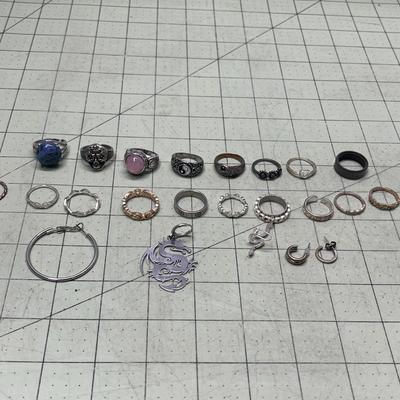 Mixed Jewelry and Tin