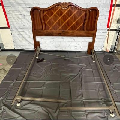 Full Size Bed Frame, Headboard, and Mattress