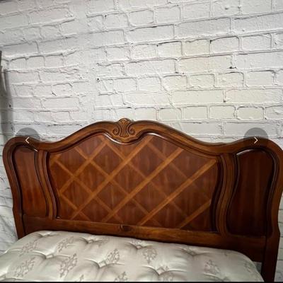 Full Size Bed Frame, Headboard, and Mattress