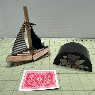 Sailboat and Rock Paperweight