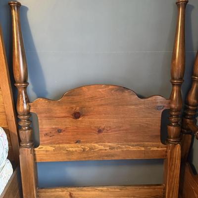 Ethan Allen Wood Twin Bed Frame, Headboard & Footboard