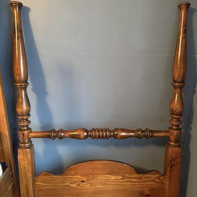 Ethan Allen Wood Twin Bed Frame, Headboard & Footboard