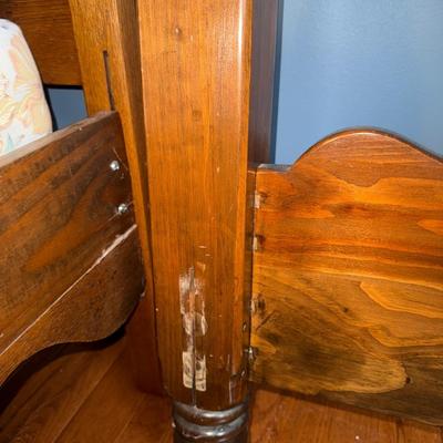 Ethan Allen Wood Twin Bed Frame, Headboard & Footboard