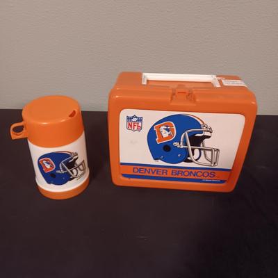 DENVER BRONCOS OLD LOGO LUNCH BOX W/THERMOS