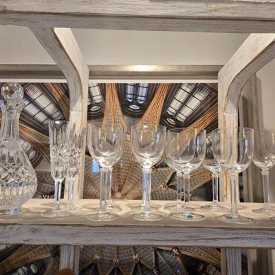 Tiffany crystal glasses - signed
