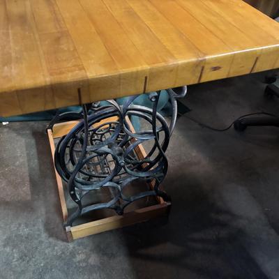 Beautiful Table with Sewing Machine Bottom
