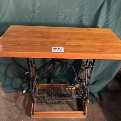 Beautiful Table with Sewing Machine Bottom